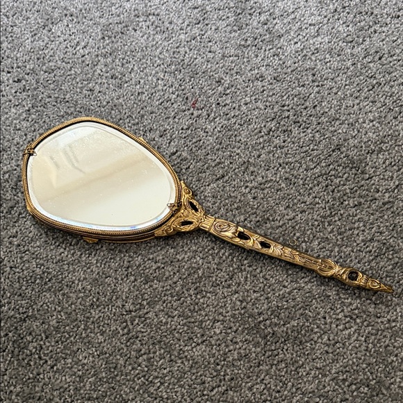 Accessories - Vintage Brass Handheld Mirror